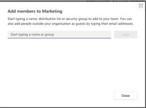 Add members to Marketing